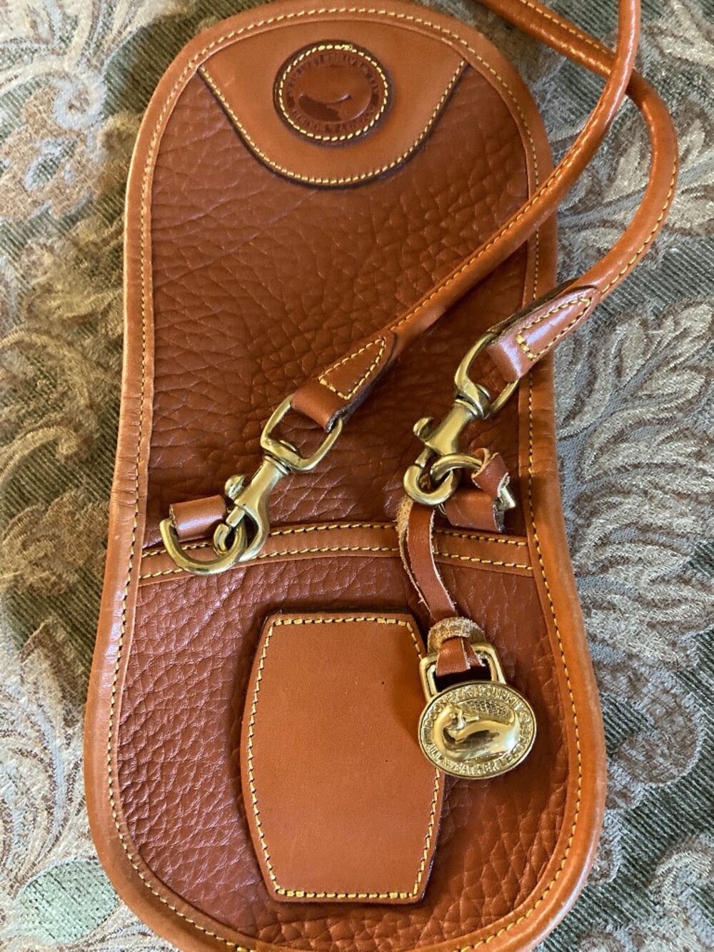 Authentic Rare Vintage Dooney & Bourke AWL Mini Saddle Crossbody Bag - Picture 7 of 11